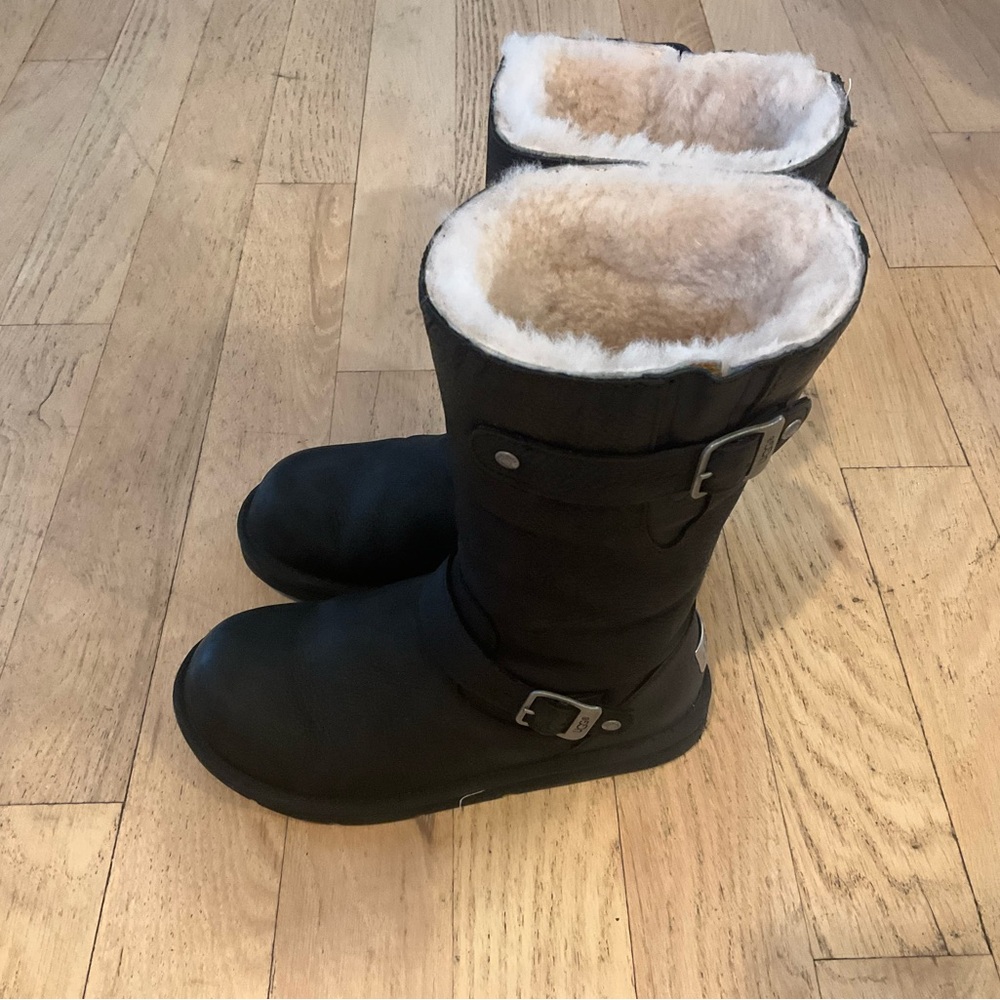UGG Black Boots with Silver Accents
